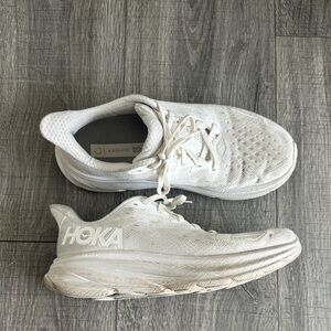 Hoka All-White Athletic Sneakers